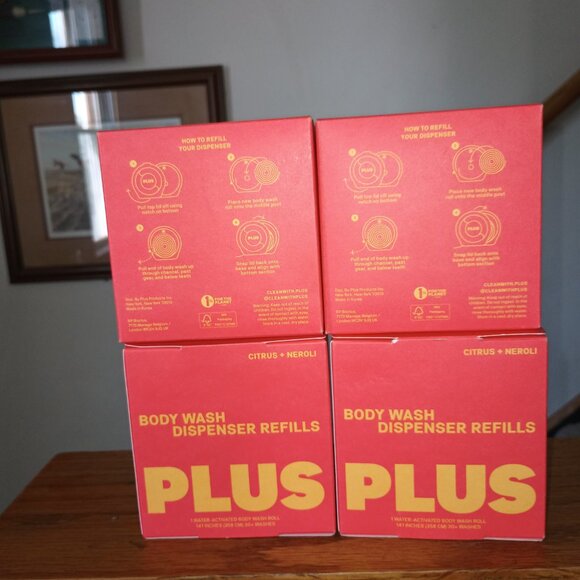NEW  4/$10 Plus Body Wash Roll Dispenser Refill Pack Citrus + Neroli - Picture 1 of 7